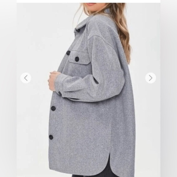 Forever 21 Women’s Oversized Plaid Flannel Jacket Size S - Picture 2 of 9